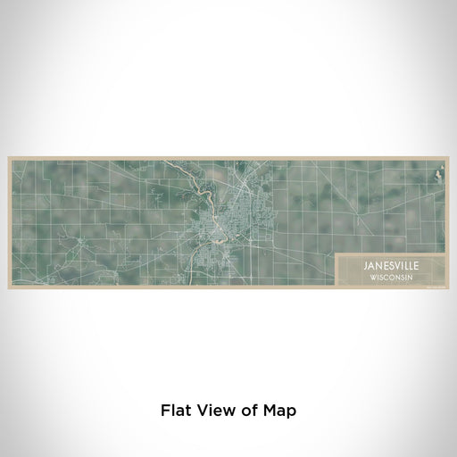 Flat View of Map Custom Janesville Wisconsin Map Enamel Mug in Afternoon