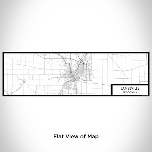 Flat View of Map Custom Janesville Wisconsin Map Enamel Mug in Classic