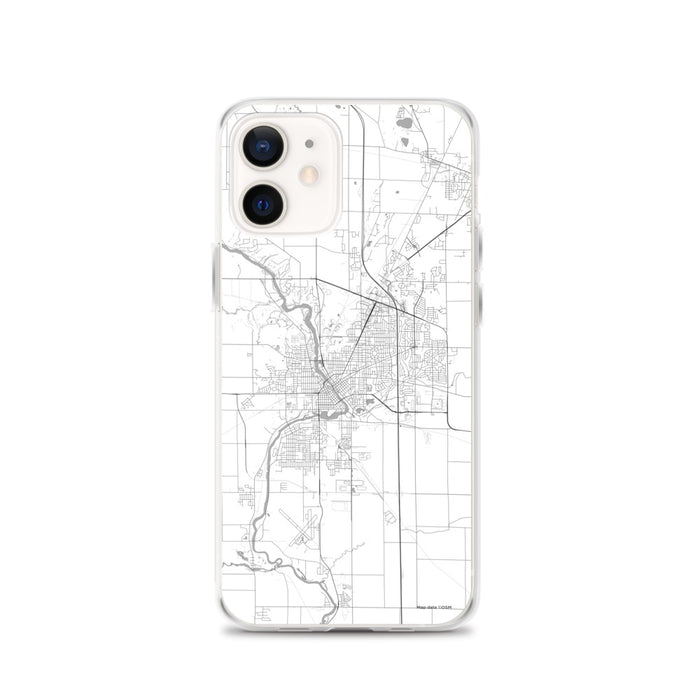 Custom Janesville Wisconsin Map iPhone 12 Phone Case in Classic