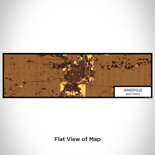 Flat View of Map Custom Janesville Wisconsin Map Enamel Mug in Ember