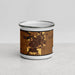 Front View Custom Janesville Wisconsin Map Enamel Mug in Ember