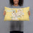 Person holding 20x12 Custom Janesville Wisconsin Map Throw Pillow in Woodblock
