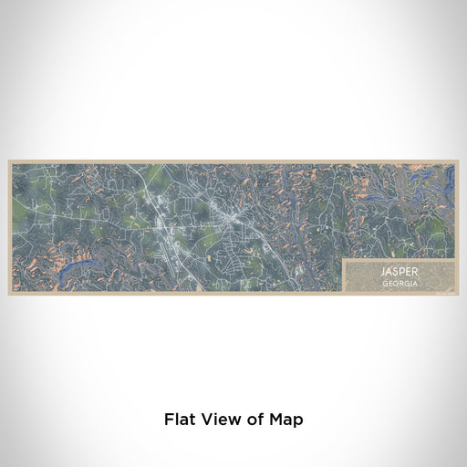 Flat View of Map Custom Jasper Georgia Map Enamel Mug in Afternoon