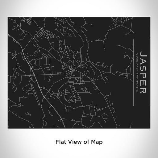 Rendered View of Jasper Georgia Map Engraving on 20oz Stainless Steel Insulated Bottle with Bamboo Top in Black