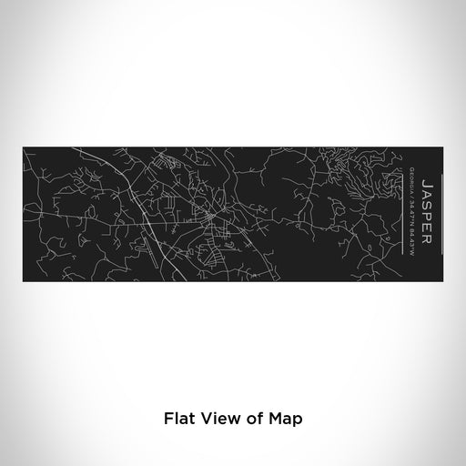 Rendered View of Jasper Georgia Map Engraving on 10oz Stainless Steel Insulated Cup with Sliding Lid in Black