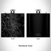 Rendered View of Jasper Georgia Map Engraving on 6oz Stainless Steel Flask in Black