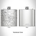 Rendered View of Jasper Georgia Map Engraving on 6oz Stainless Steel Flask