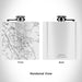 Rendered View of Jasper Georgia Map Engraving on 6oz Stainless Steel Flask in White