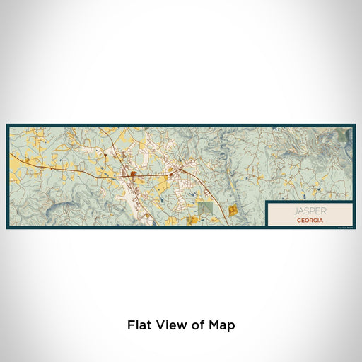 Flat View of Map Custom Jasper Georgia Map Enamel Mug in Woodblock