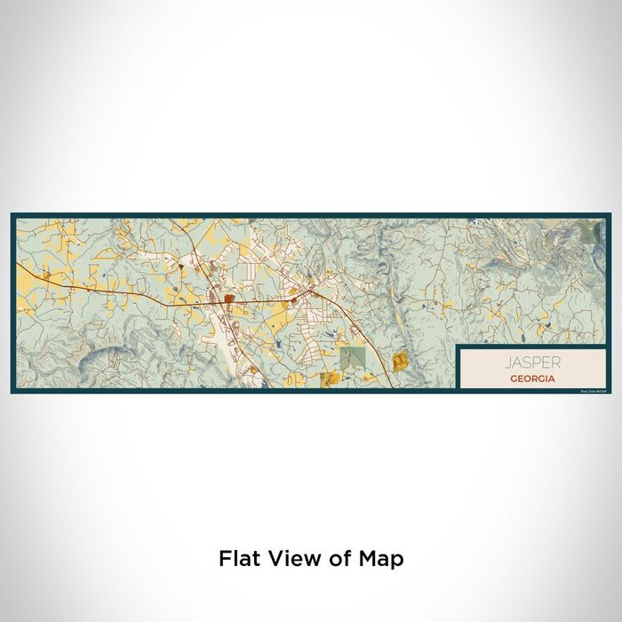 Flat View of Map Custom Jasper Georgia Map Enamel Mug in Woodblock