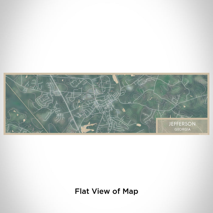 Flat View of Map Custom Jefferson Georgia Map Enamel Mug in Afternoon