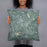 Person holding 18x18 Custom Jefferson Georgia Map Throw Pillow in Afternoon