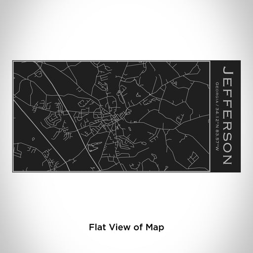 Rendered View of Jefferson Georgia Map Engraving on 17oz Stainless Steel Insulated Cola Bottle in Black