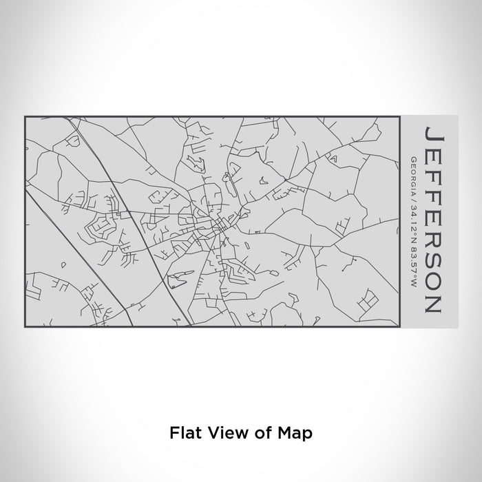 Rendered View of Jefferson Georgia Map Engraving on 17oz Stainless Steel Insulated Cola Bottle