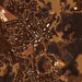 Jefferson Georgia Map Print in Ember Style Zoomed In Close Up Showing Details