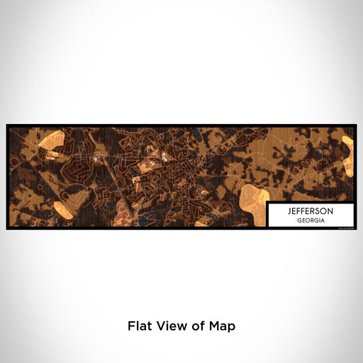 Flat View of Map Custom Jefferson Georgia Map Enamel Mug in Ember