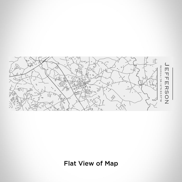 Rendered View of Jefferson Georgia Map Engraving on 10oz Stainless Steel Insulated Cup with Sliding Lid in White