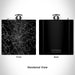 Rendered View of Jefferson Georgia Map Engraving on 6oz Stainless Steel Flask in Black