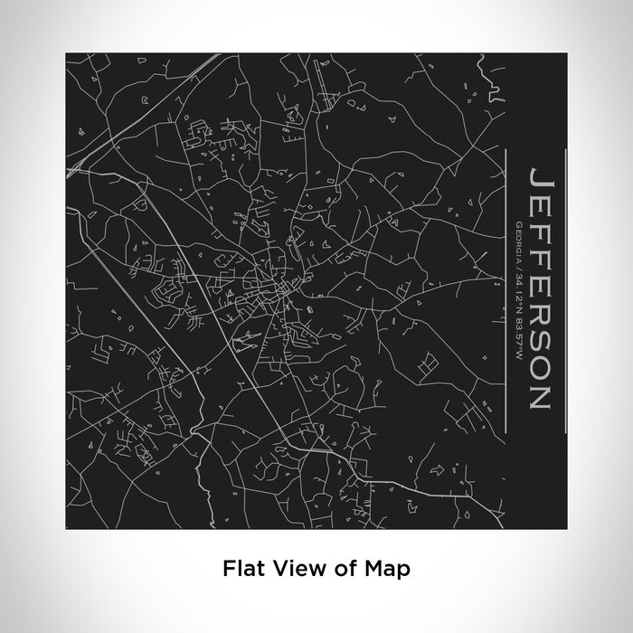 Rendered View of Jefferson Georgia Map Engraving on 17oz Stainless Steel Insulated Tumbler in Black