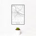 12x18 Jefferson City Missouri Map Print Portrait Orientation in Classic Style With Small Cactus Plant in White Planter