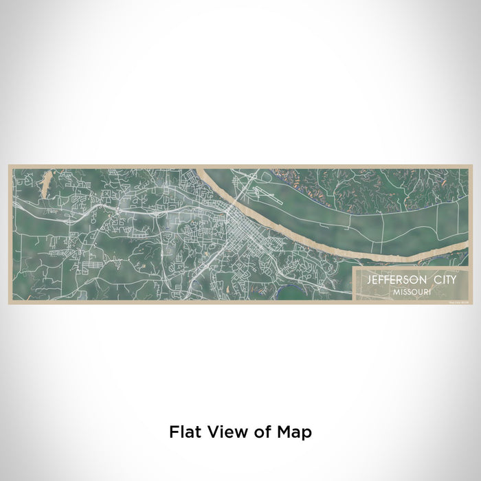 Flat View of Map Custom Jefferson City Missouri Map Enamel Mug in Afternoon