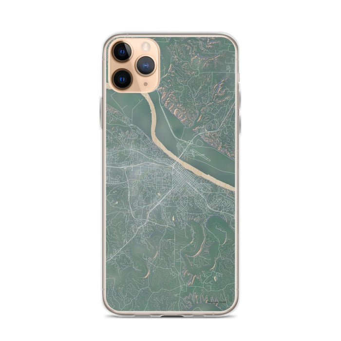Custom iPhone 11 Pro Max Jefferson City Missouri Map Phone Case in Afternoon