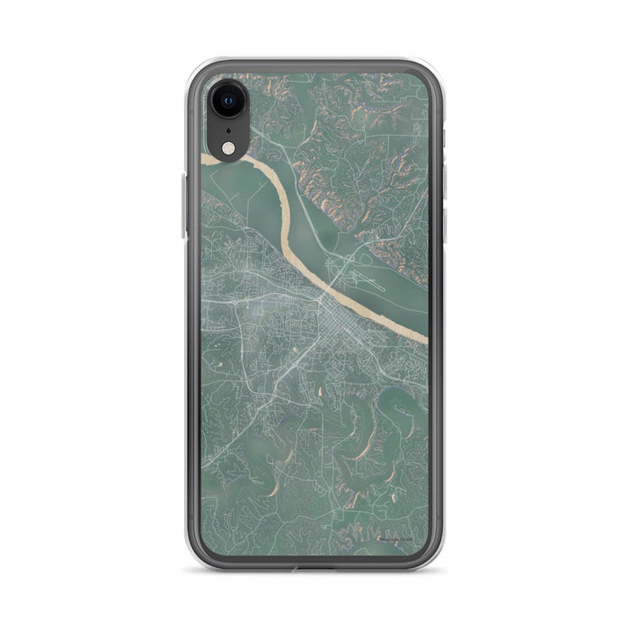 Custom iPhone XR Jefferson City Missouri Map Phone Case in Afternoon