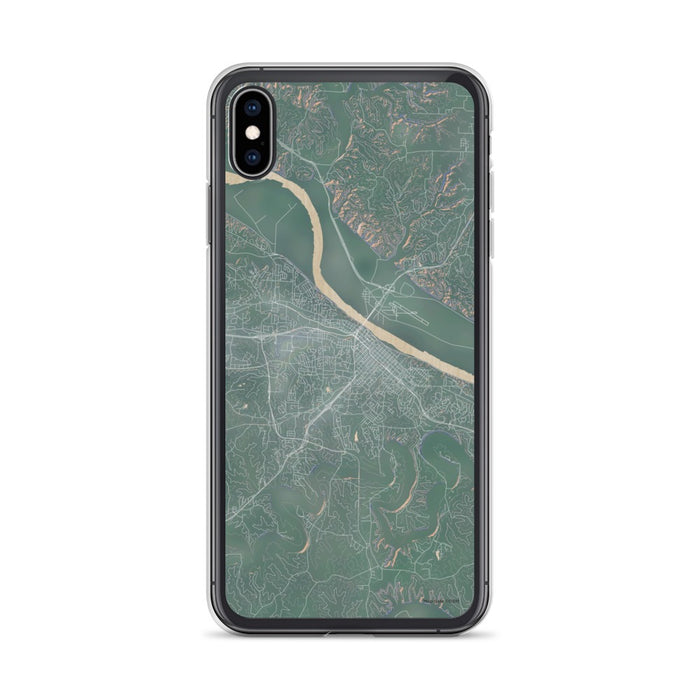Custom iPhone XS Max Jefferson City Missouri Map Phone Case in Afternoon