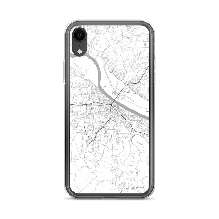 Custom iPhone XR Jefferson City Missouri Map Phone Case in Classic