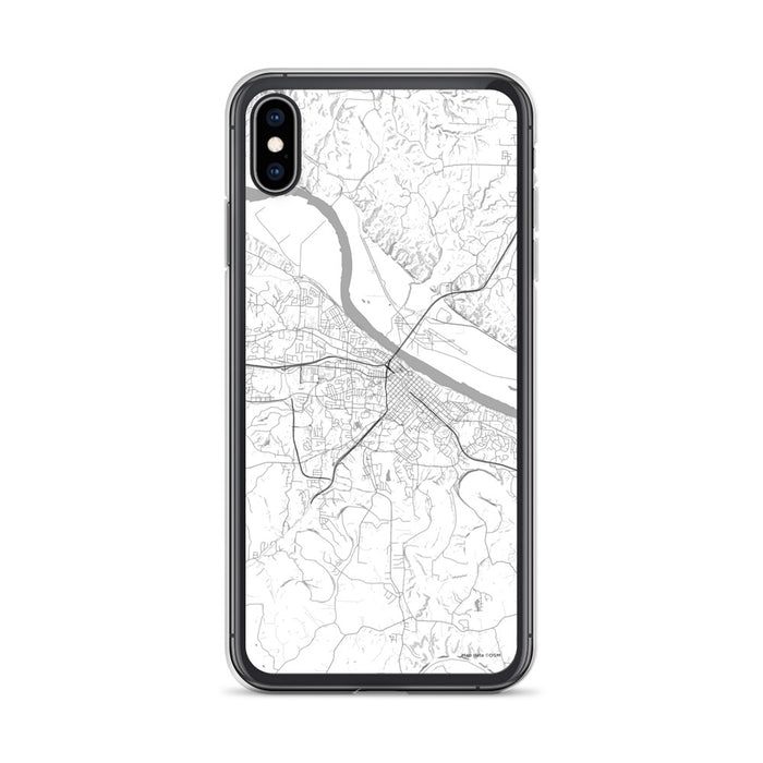 Custom iPhone XS Max Jefferson City Missouri Map Phone Case in Classic