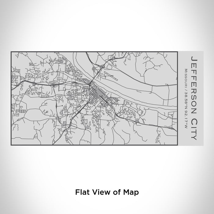 Rendered View of Jefferson City Missouri Map Engraving on 17oz Stainless Steel Insulated Cola Bottle