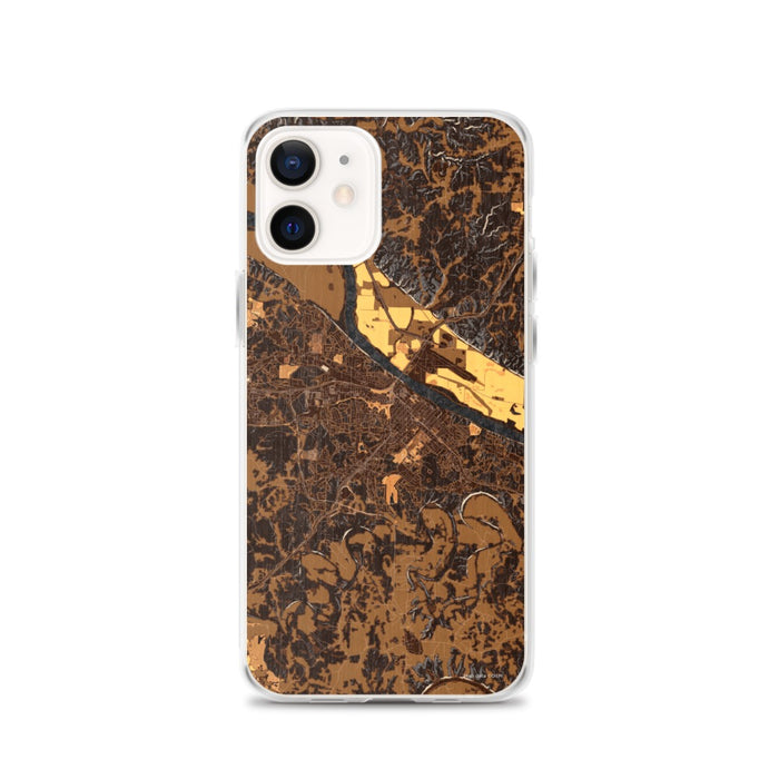Custom iPhone 12 Jefferson City Missouri Map Phone Case in Ember