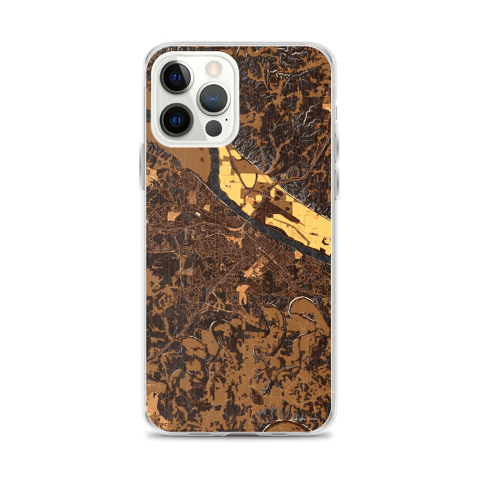 Custom iPhone 12 Pro Max Jefferson City Missouri Map Phone Case in Ember