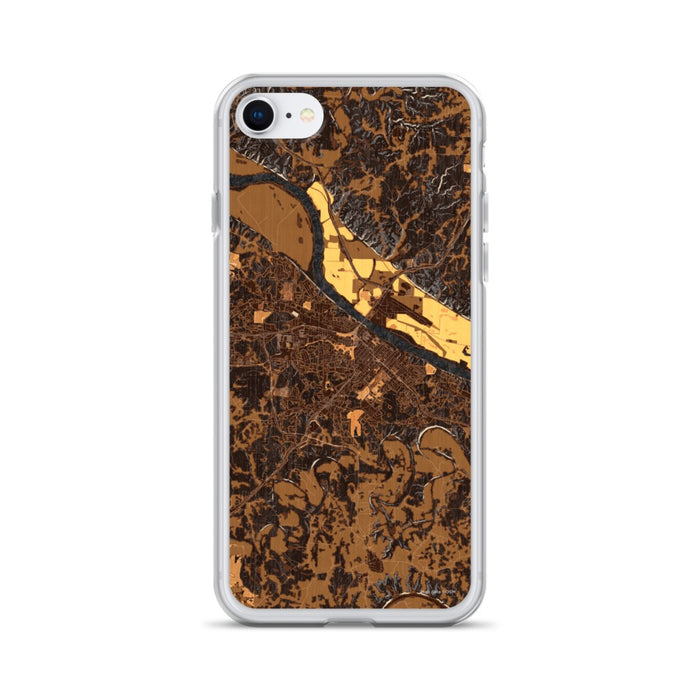 Custom iPhone SE Jefferson City Missouri Map Phone Case in Ember