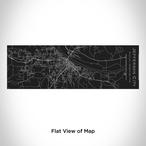 Rendered View of Jefferson City Missouri Map Engraving on 10oz Stainless Steel Insulated Cup with Sliding Lid in Black