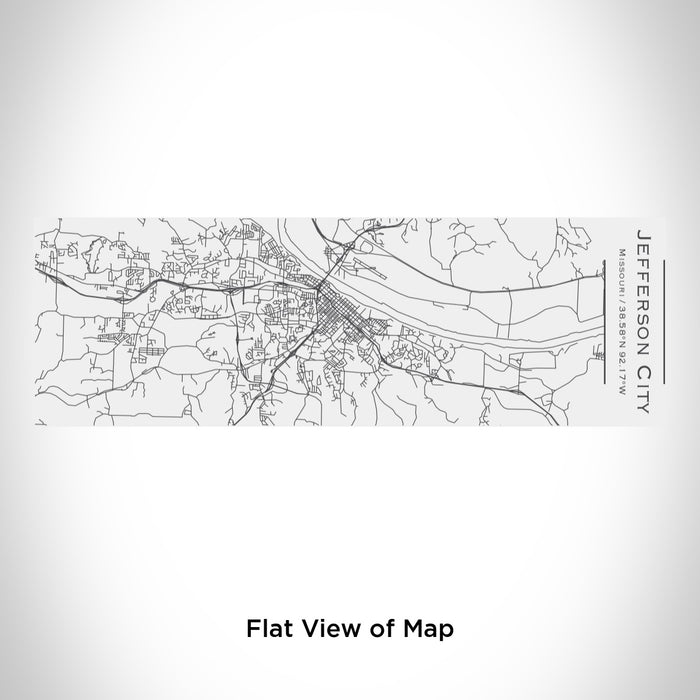 Rendered View of Jefferson City Missouri Map Engraving on 10oz Stainless Steel Insulated Cup with Sliding Lid in White
