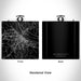 Rendered View of Jefferson City Missouri Map Engraving on 6oz Stainless Steel Flask in Black