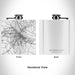 Rendered View of Jefferson City Missouri Map Engraving on 6oz Stainless Steel Flask in White