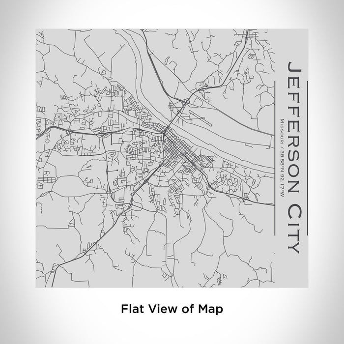 Rendered View of Jefferson City Missouri Map Engraving on 17oz Stainless Steel Insulated Tumbler