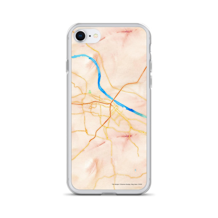 Custom iPhone SE Jefferson City Missouri Map Phone Case in Watercolor