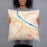 Person holding 18x18 Custom Jefferson City Missouri Map Throw Pillow in Watercolor