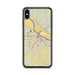 Custom iPhone XS Max Jefferson City Missouri Map Phone Case in Woodblock