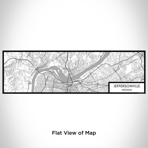 Flat View of Map Custom Jeffersonville Indiana Map Enamel Mug in Classic