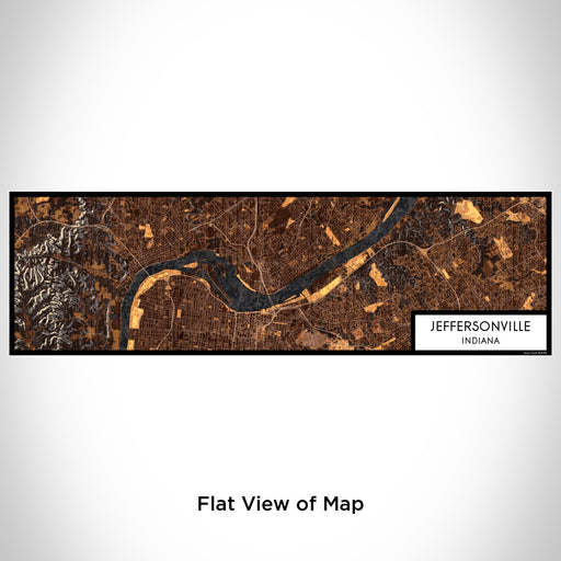 Flat View of Map Custom Jeffersonville Indiana Map Enamel Mug in Ember