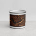 Front View Custom Jeffersonville Indiana Map Enamel Mug in Ember