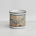 Front View Custom Jeffersonville Indiana Map Enamel Mug in Woodblock