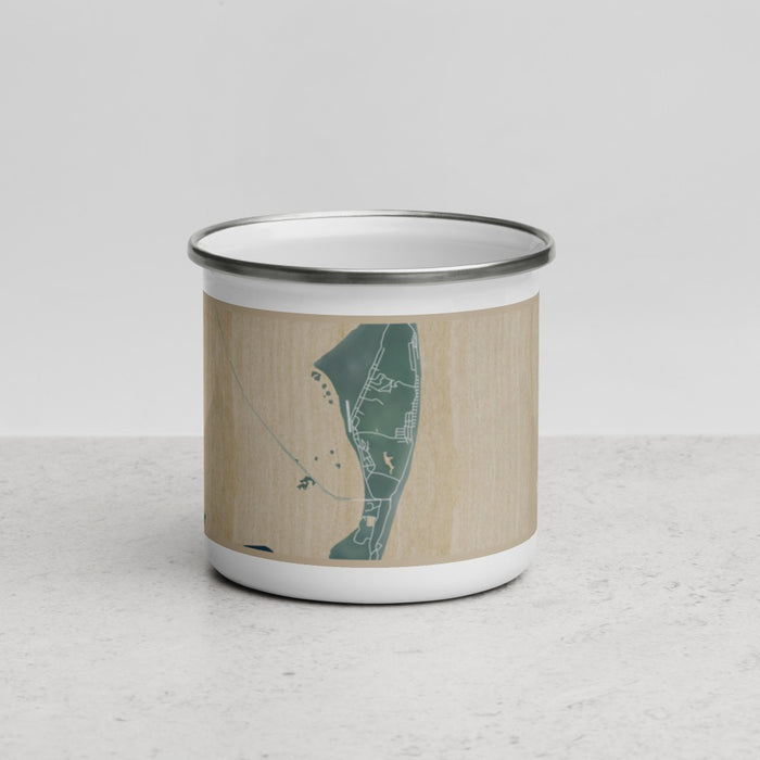 Front View Custom Jekyll Island Georgia Map Enamel Mug in Afternoon