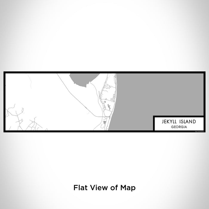 Flat View of Map Custom Jekyll Island Georgia Map Enamel Mug in Classic