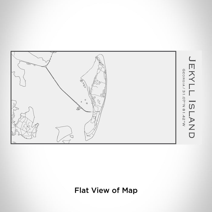 Rendered View of Jekyll Island Georgia Map Engraving on 17oz Stainless Steel Insulated Cola Bottle in White