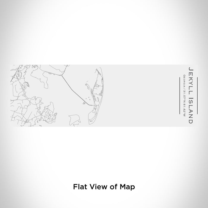Rendered View of Jekyll Island Georgia Map Engraving on 10oz Stainless Steel Insulated Cup with Sliding Lid in White